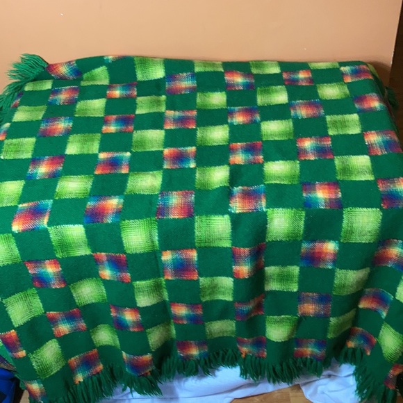 Vintage handmade large throw blanket - Picture 4 of 6